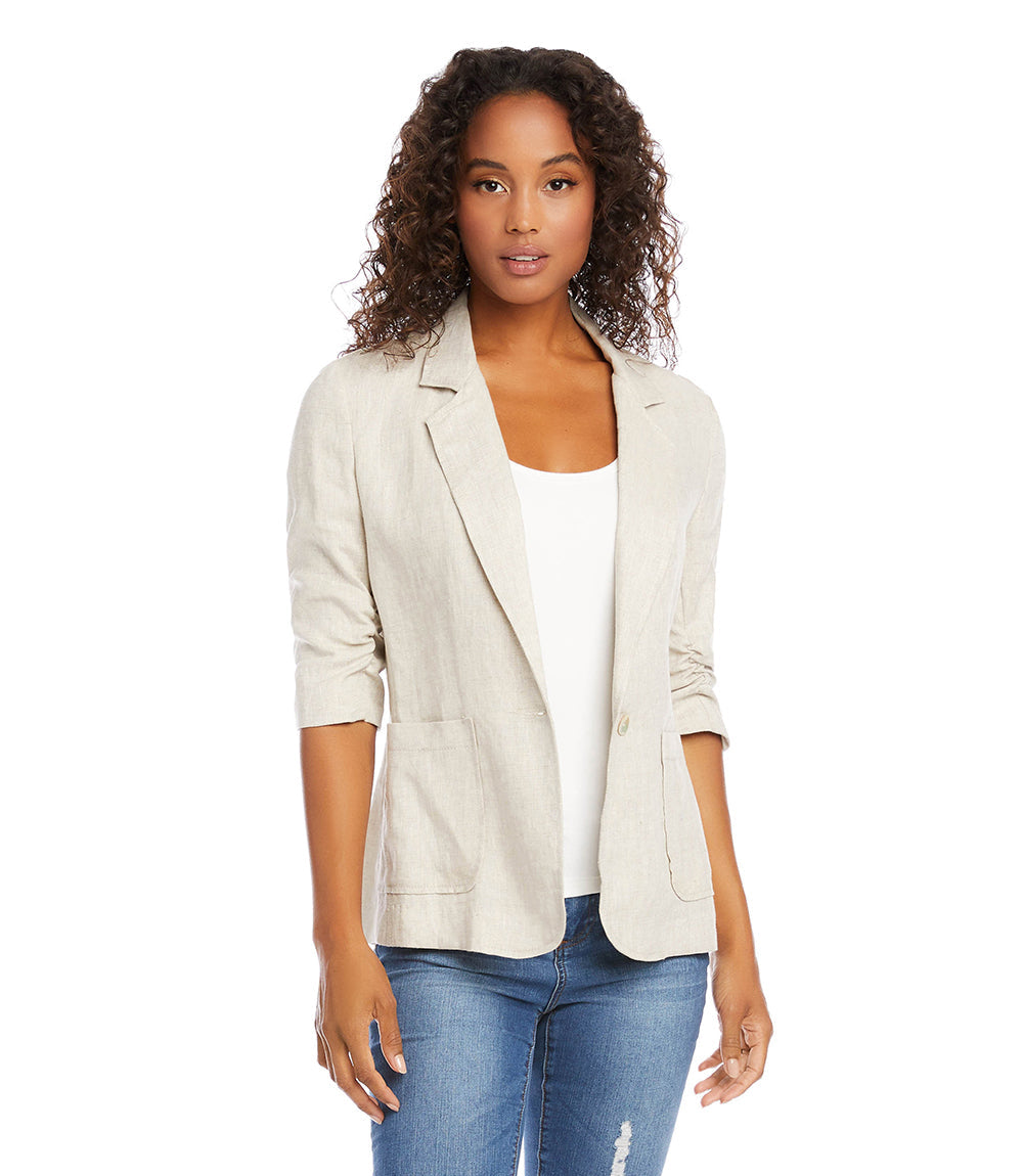 Ruched Sleeve Jacket