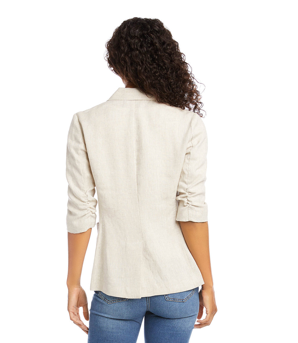 Ruched Sleeve Jacket