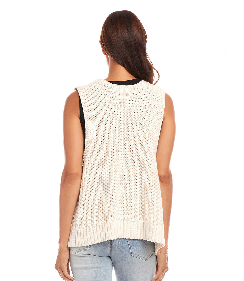 Open trui vest