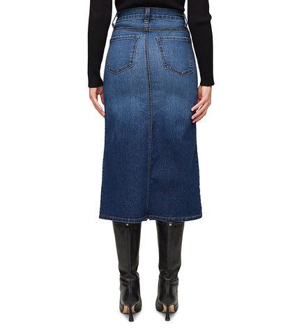 Denim midi-rok